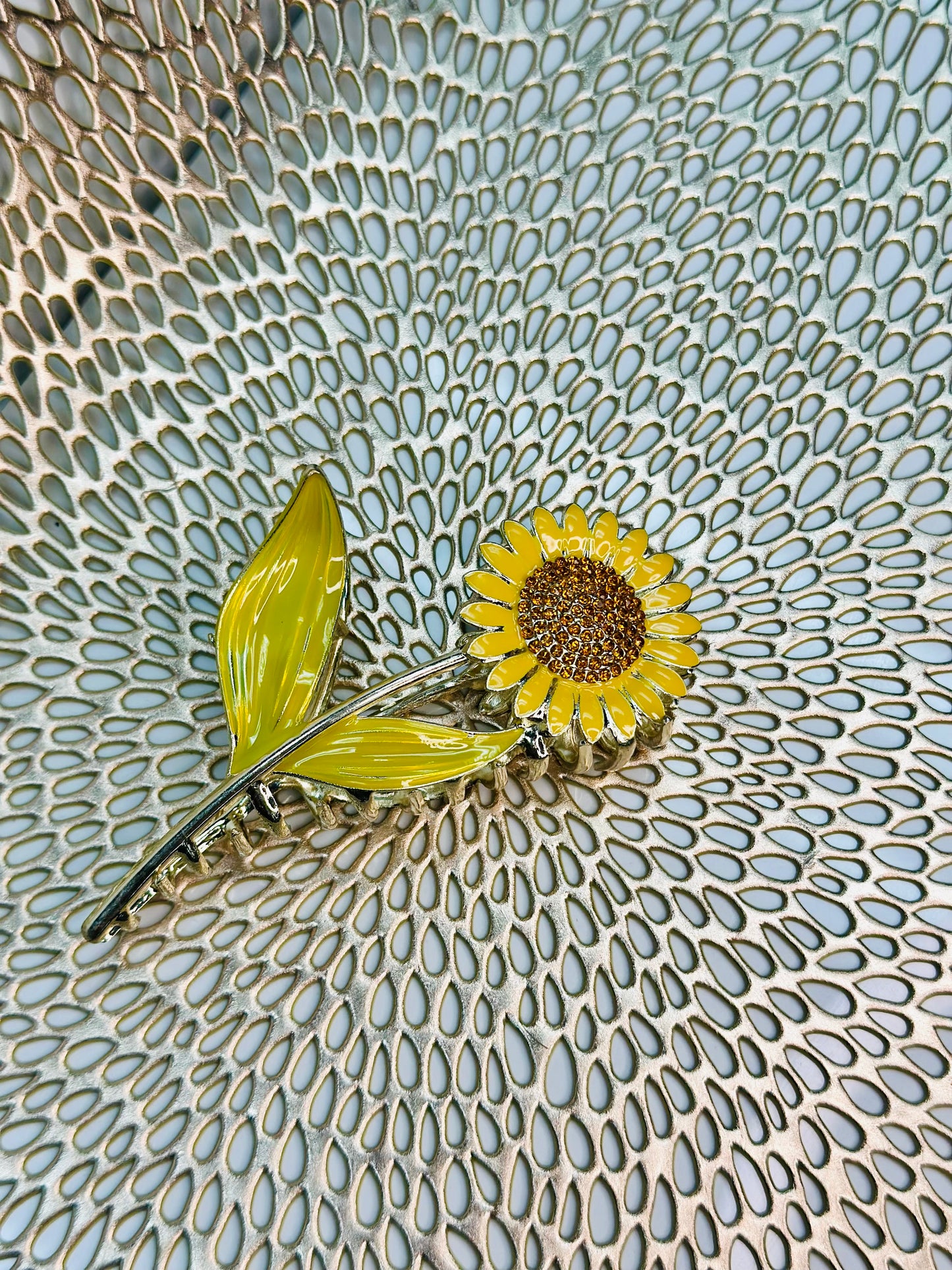 Sunflower Metal Hair Claw