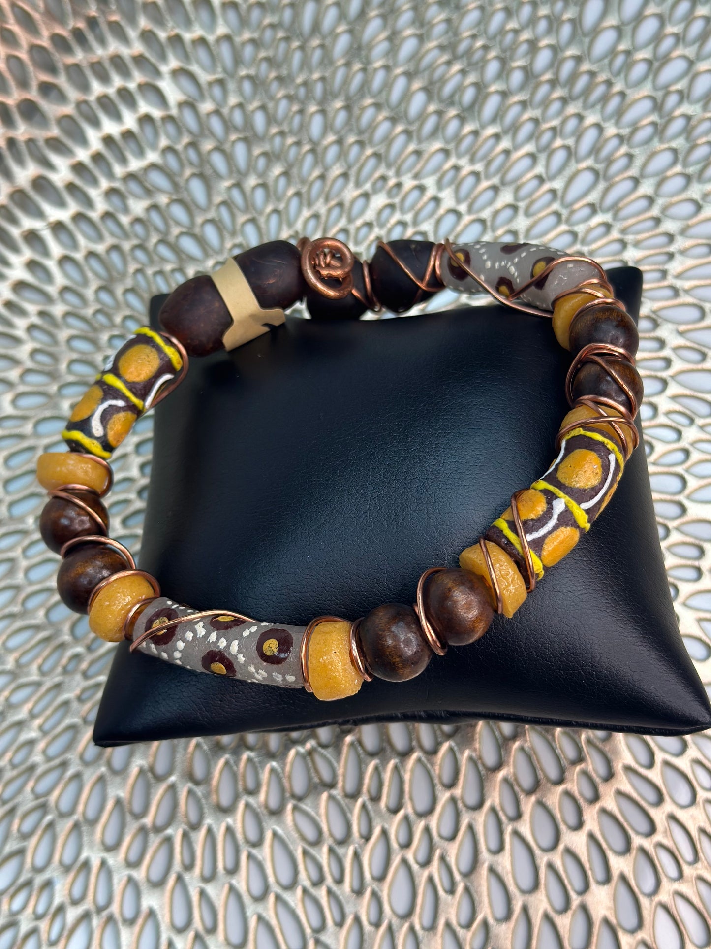 Large African Beaded Bracelet