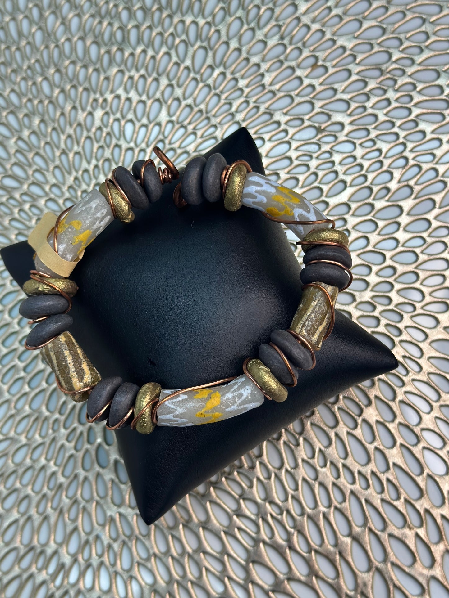 Large African Beaded Bracelet