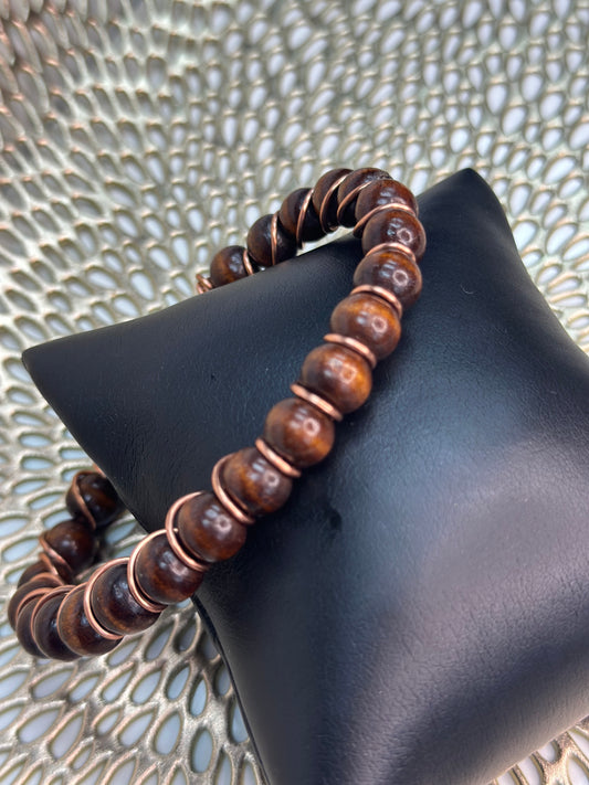 Large Wooden Beaded Bracelet