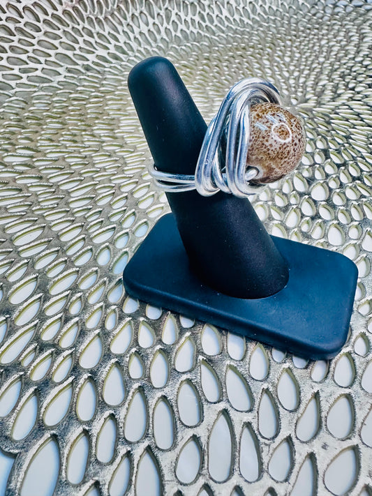 Chunky Ring Size 7.5-8 (Silver-Plated)