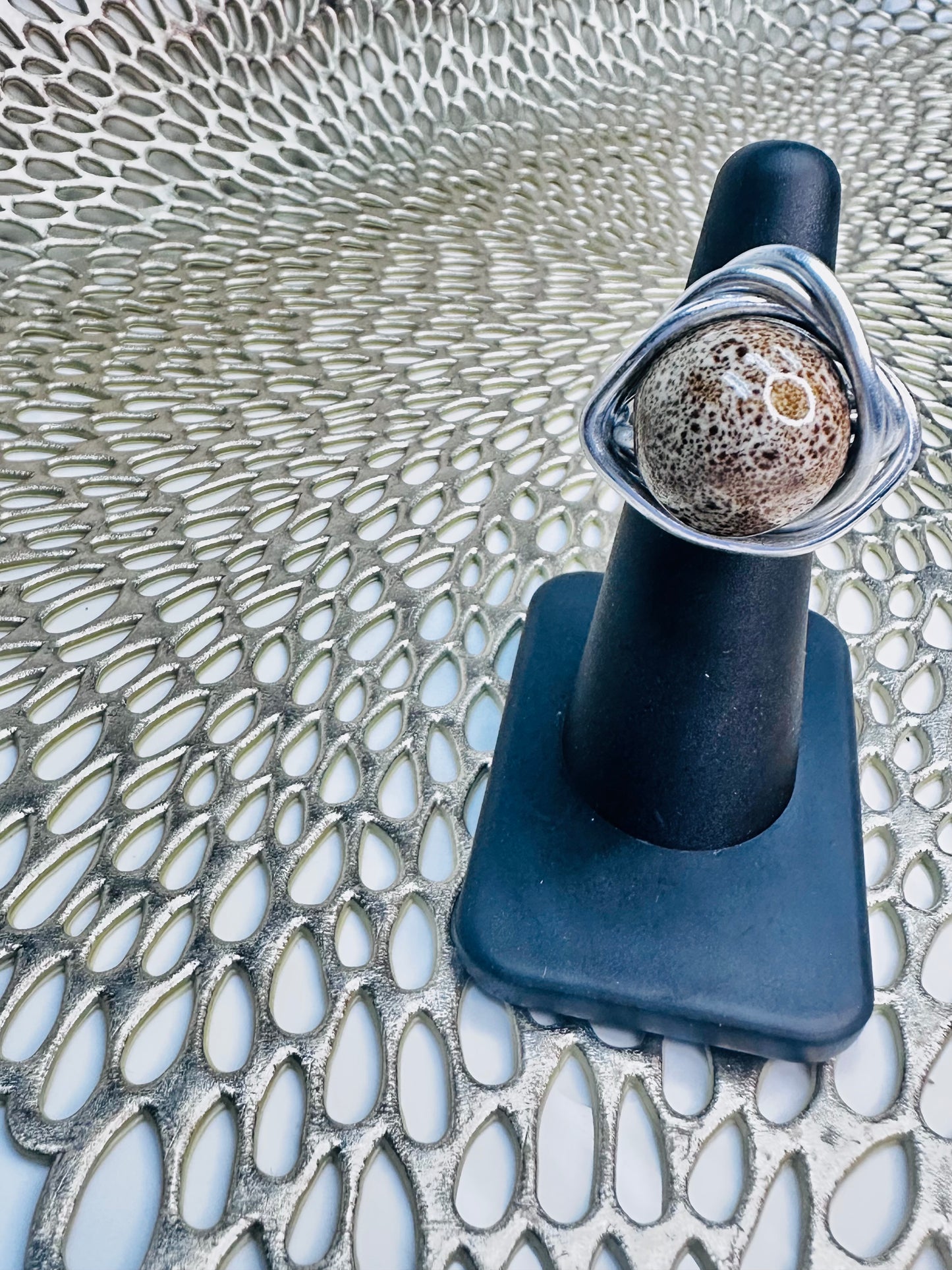 Chunky Ring Size 7.5-8 (Silver-Plated)