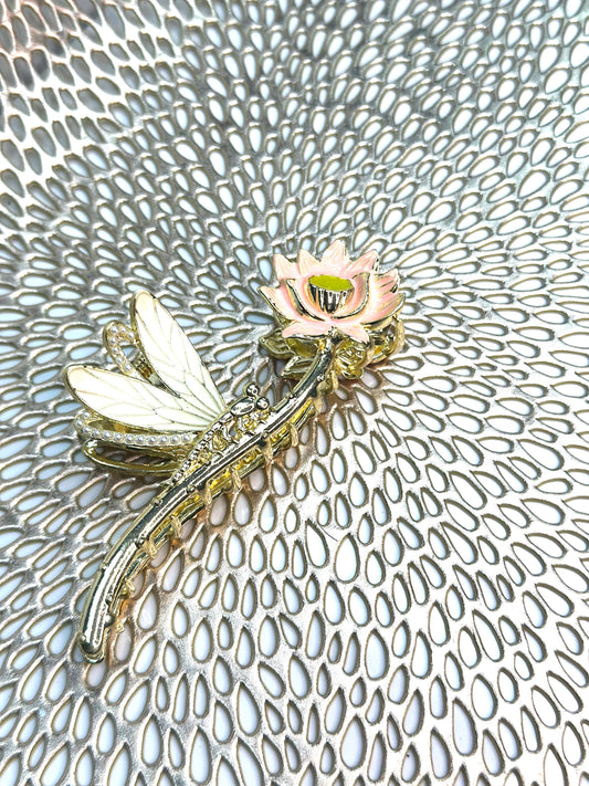 Lotus Blossom Metal Hair Claw