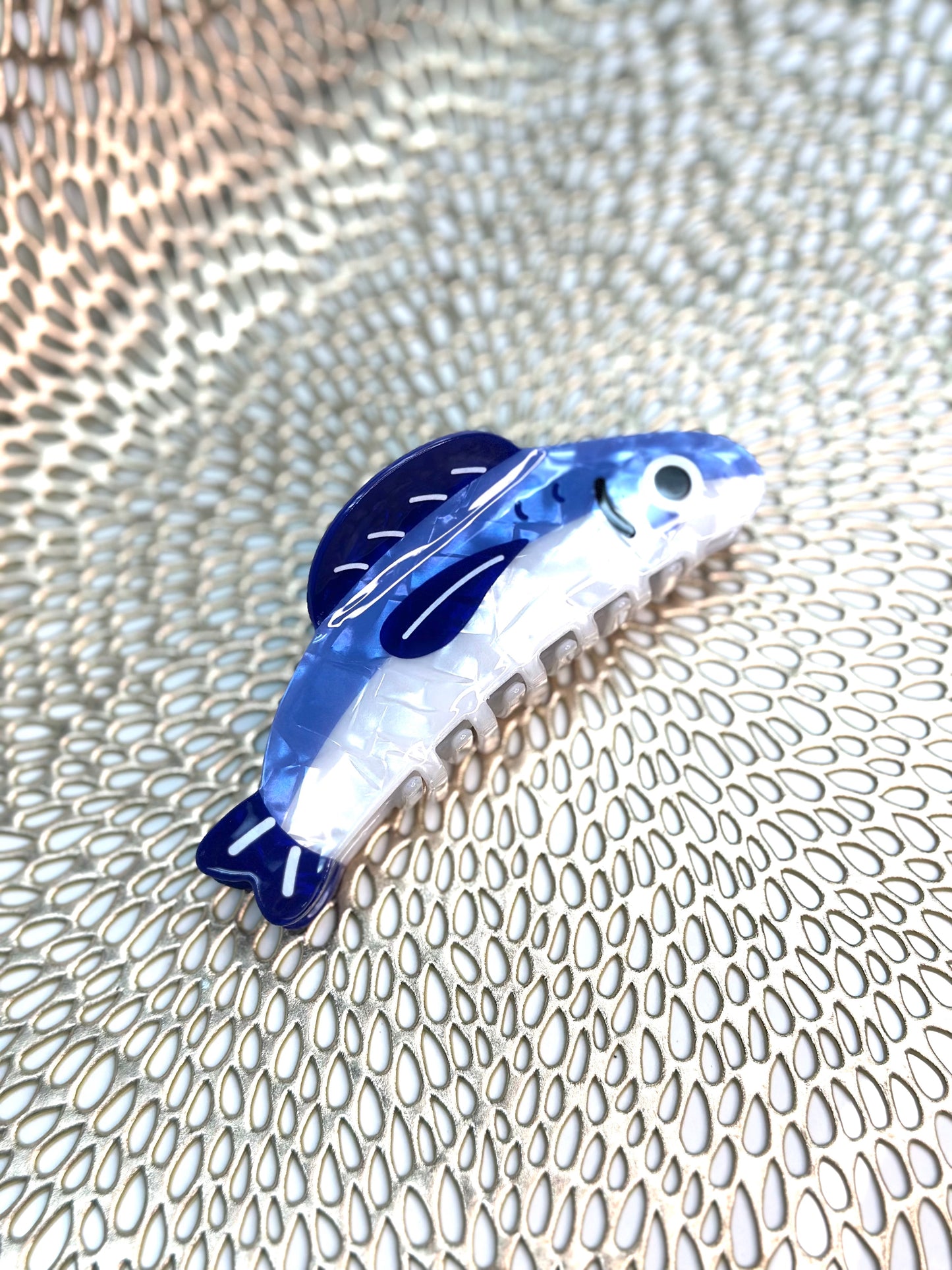 Blue Fish Acrylic Hair Claw