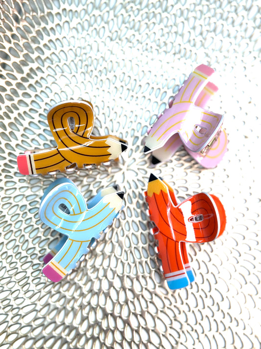 Color Pop Pencil Hair Claws (Set of 4)